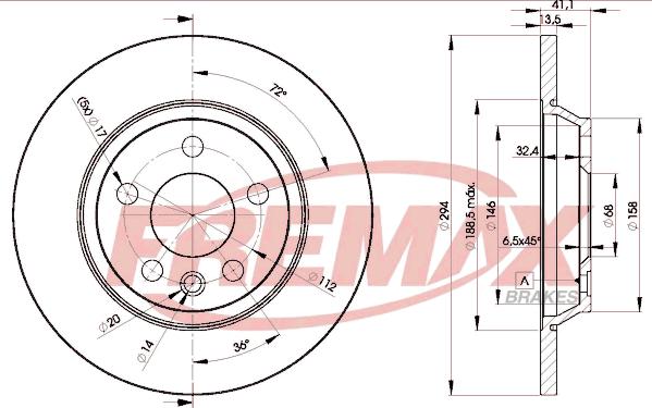 FREMAX BD-5609 - Bremžu diski www.autospares.lv