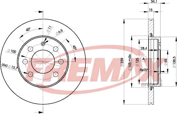 FREMAX BD-5607 - Bremžu diski autospares.lv