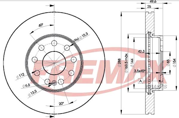 FREMAX BD-5615 - Bremžu diski www.autospares.lv