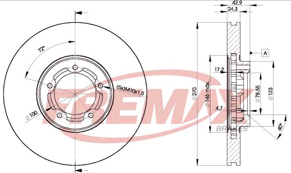 FREMAX BD-5611 - Bremžu diski www.autospares.lv