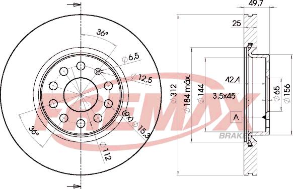 FREMAX BD-5618 - Тормозной диск www.autospares.lv