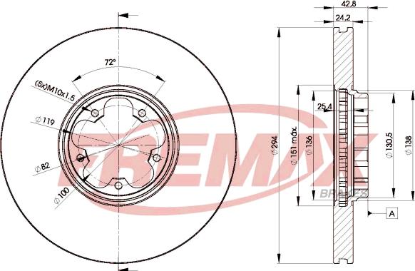 FREMAX BD-5613 - Bremžu diski www.autospares.lv