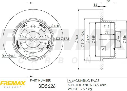 FREMAX BD-5626 - Brake Disc www.autospares.lv