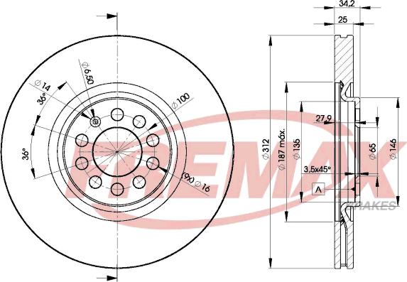 FREMAX BD-5620 - Bremžu diski www.autospares.lv