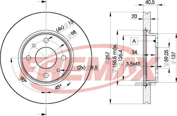 FREMAX BD-5056 - Bremžu diski autospares.lv