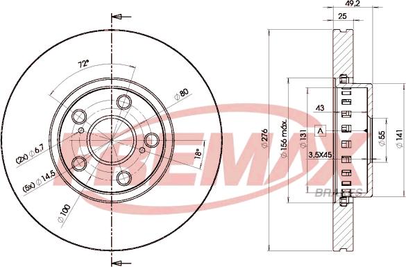 FREMAX BD-5060 - Bremžu diski www.autospares.lv