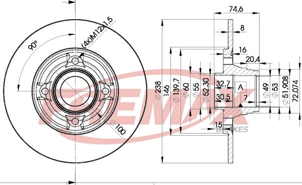 FREMAX BD-5006 - Bremžu diski www.autospares.lv