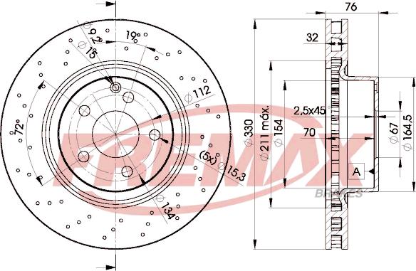 FREMAX BD-5038 - Bremžu diski www.autospares.lv