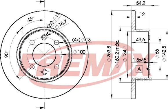 FREMAX BD-5166 - Bremžu diski www.autospares.lv