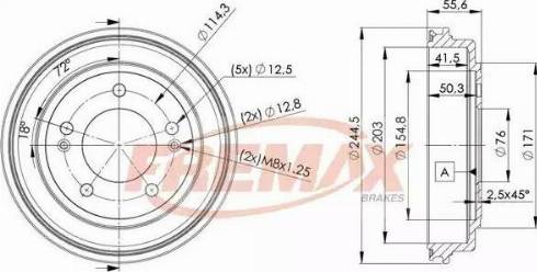 FREMAX BD-5174 - Bremžu trumulis www.autospares.lv