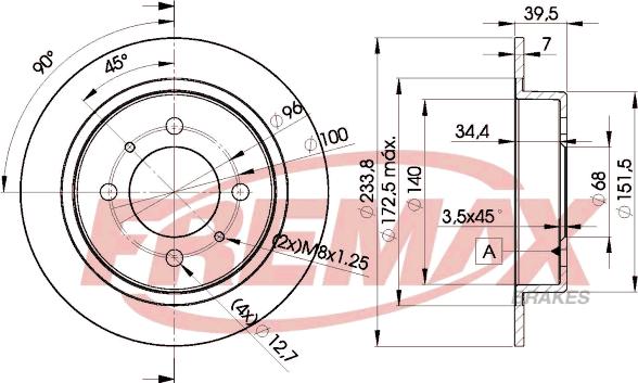 FREMAX BD-5803 - Bremžu diski autospares.lv