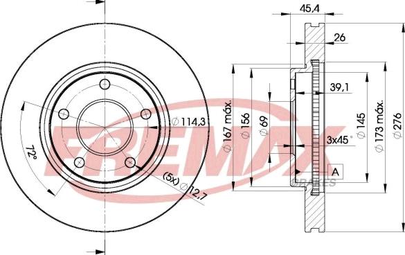 FREMAX BD-5399 - Bremžu diski www.autospares.lv