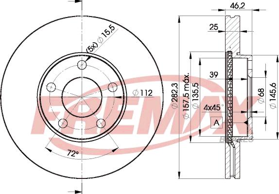 FREMAX BD-5306 - Brake Disc www.autospares.lv