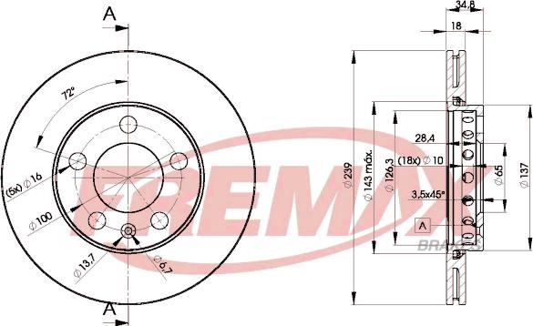 FREMAX BD-5308 - Bremžu diski www.autospares.lv