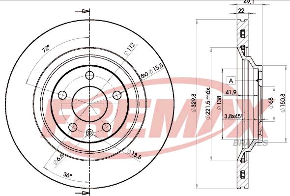 FREMAX BD-5314 - Bremžu diski www.autospares.lv