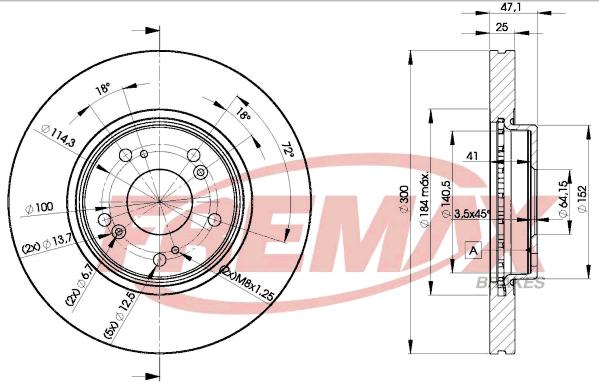 FREMAX BD-5251 - Bremžu diski www.autospares.lv