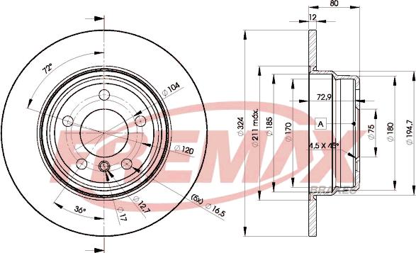 FREMAX BD-6491 - Bremžu diski www.autospares.lv