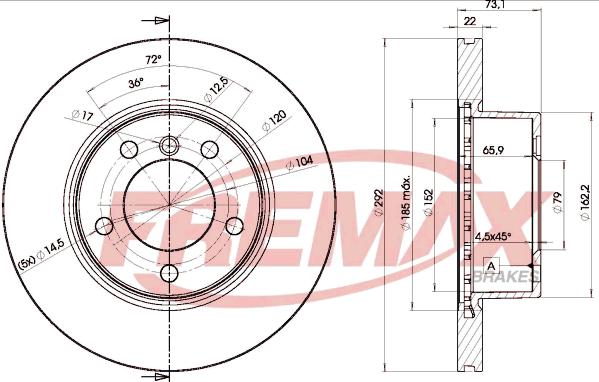 FREMAX BD-6464 - Bremžu diski www.autospares.lv