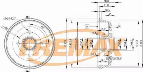 FREMAX BD-6630 - Bremžu trumulis www.autospares.lv