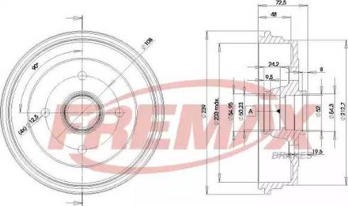 FREMAX BD-6627 - Bremžu trumulis www.autospares.lv