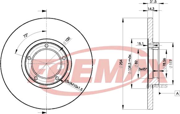 FREMAX BD-6055 - Bremžu diski www.autospares.lv