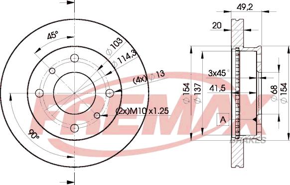 FREMAX BD-6001 - Bremžu diski www.autospares.lv