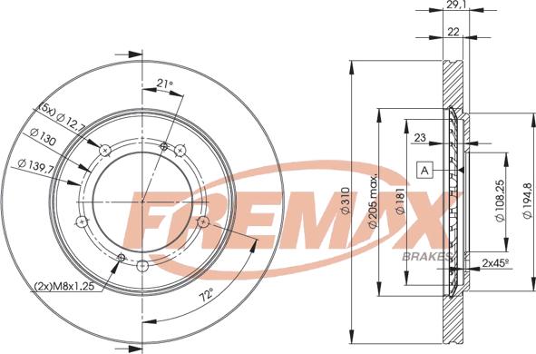 FREMAX BD-6010 - Bremžu diski www.autospares.lv