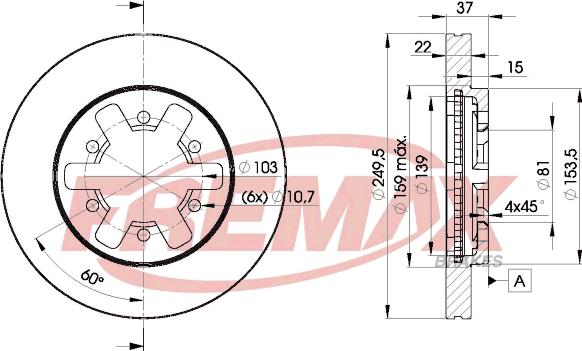 FREMAX BD-6013 - Bremžu diski www.autospares.lv