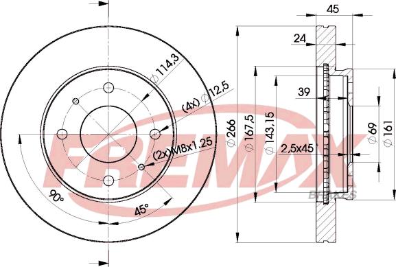 FREMAX BD-6080 - Bremžu diski www.autospares.lv