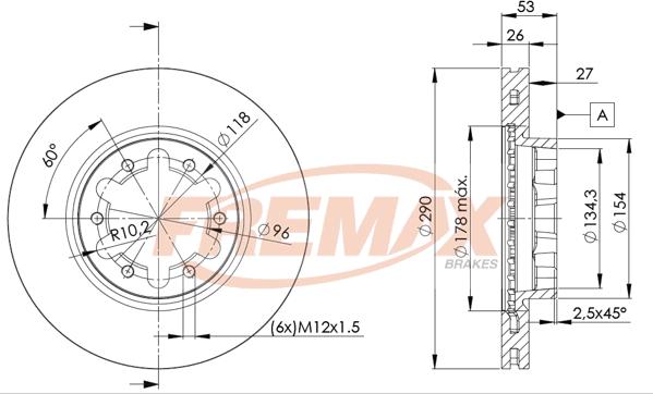 FREMAX BD-6031 - Bremžu diski www.autospares.lv