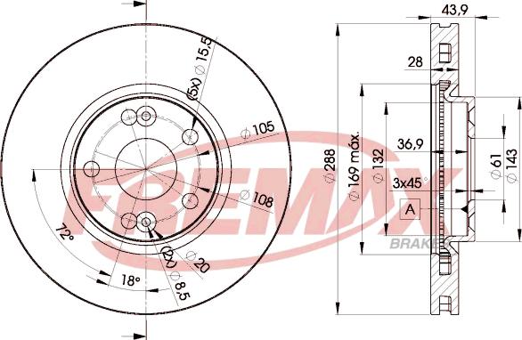 FREMAX BD-6029 - Bremžu diski www.autospares.lv