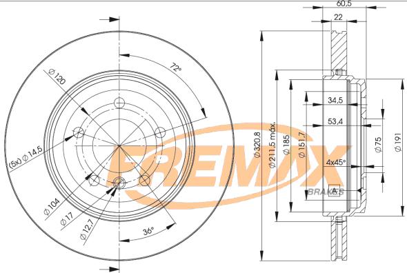 FREMAX BD-6074 - Bremžu diski autospares.lv