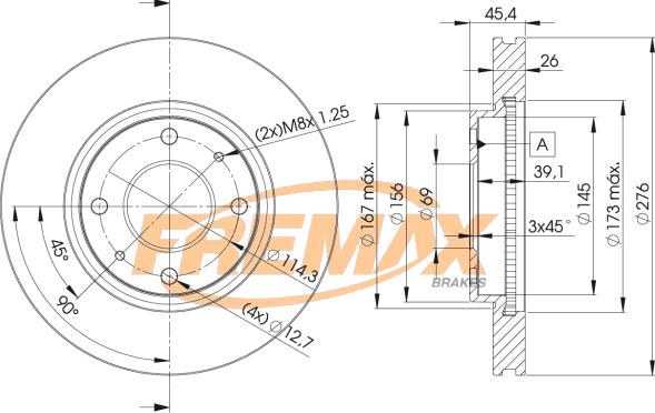 FREMAX BD-6070 - Bremžu diski www.autospares.lv