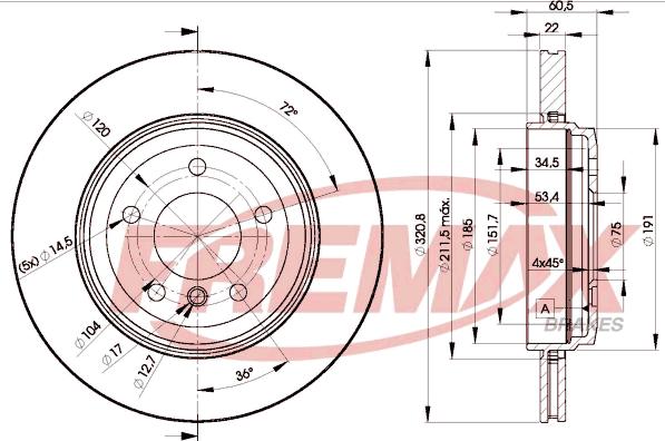 FREMAX BD-6073 - Bremžu diski www.autospares.lv