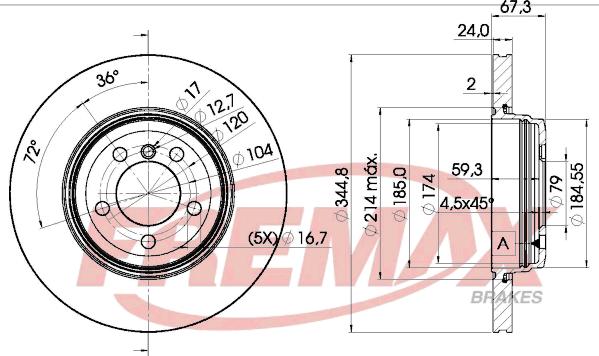 FREMAX BD-6129 - Bremžu diski www.autospares.lv