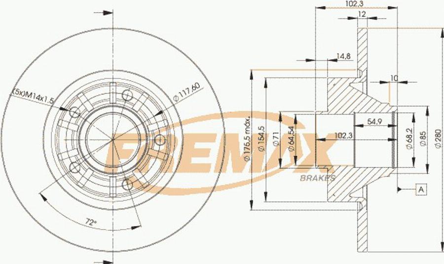 FREMAX BD-6846e - Bremžu diski www.autospares.lv