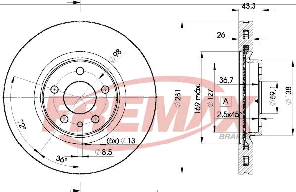 FREMAX BD-6811 - Bremžu diski www.autospares.lv