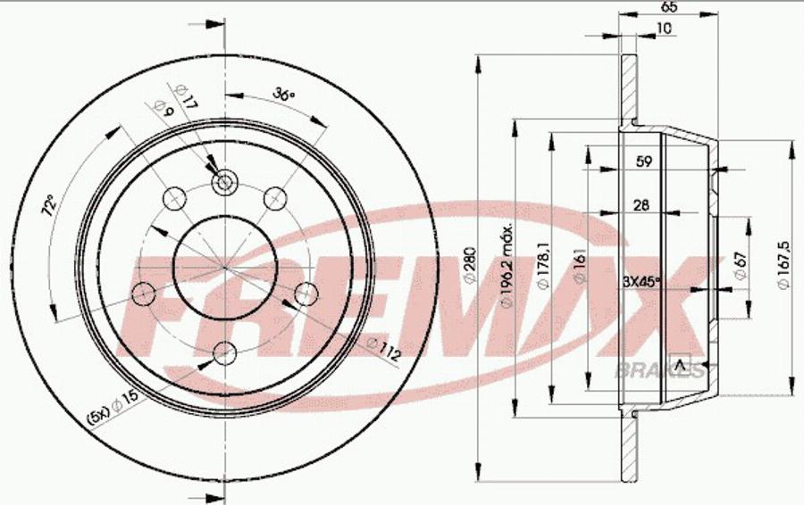 FREMAX BD-6381e - Bremžu diski www.autospares.lv