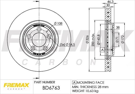 FREMAX BD-6763 - Bremžu diski www.autospares.lv