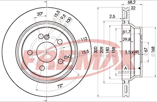 FREMAX BD-0910 - Bremžu diski www.autospares.lv