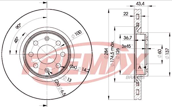 FREMAX BD-0922 - Bremžu diski www.autospares.lv