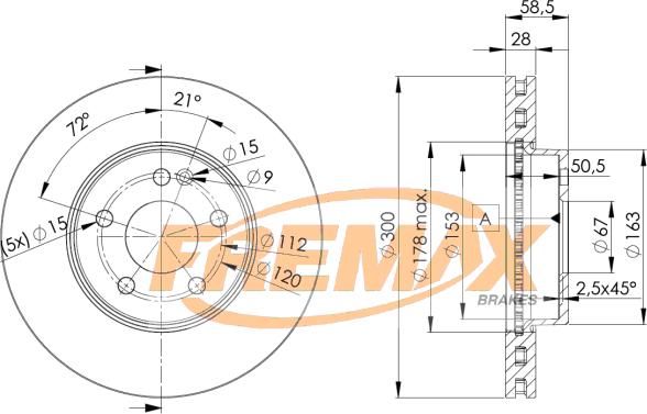 FREMAX BD-0415 - Bremžu diski www.autospares.lv