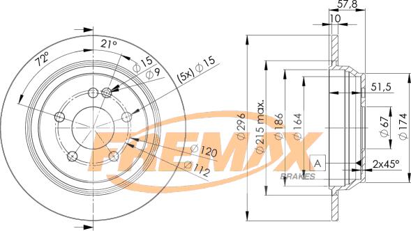 FREMAX BD-0416 - Bremžu diski www.autospares.lv