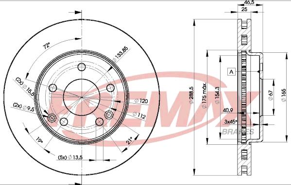 FREMAX BD-0410 - Bremžu diski www.autospares.lv