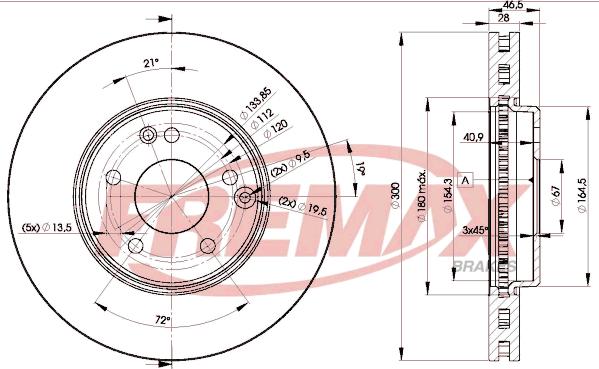 FREMAX BD-0411 - Bremžu diski www.autospares.lv