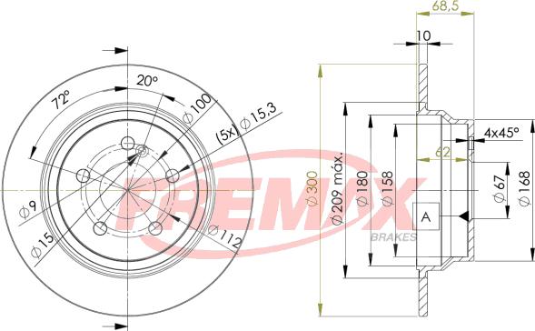 FREMAX BD-0413 - Bremžu diski www.autospares.lv