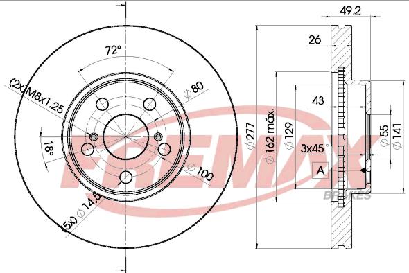 FREMAX BD-0504 - Тормозной диск www.autospares.lv