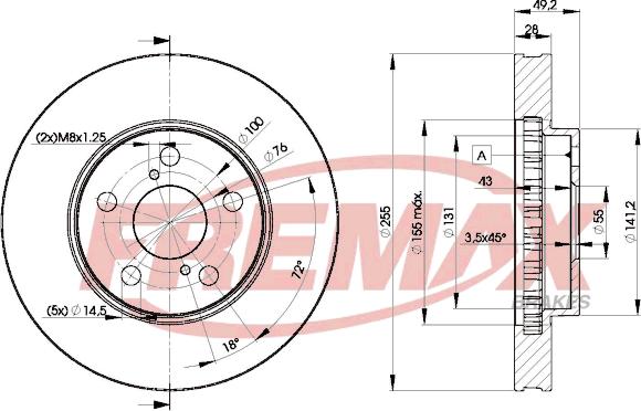 FREMAX BD-0501 - Тормозной диск www.autospares.lv