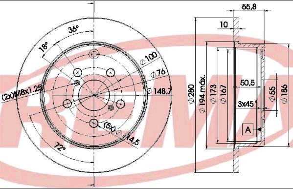 FREMAX BD-0503 - Bremžu diski www.autospares.lv