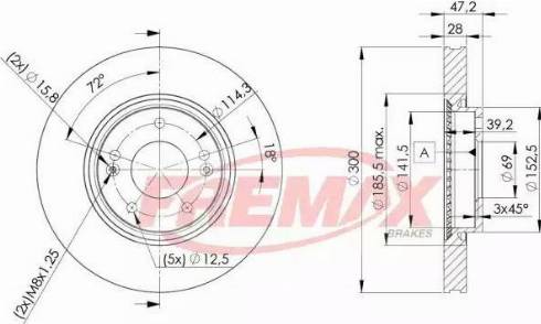 FREMAX BD-0580 - Bremžu diski www.autospares.lv